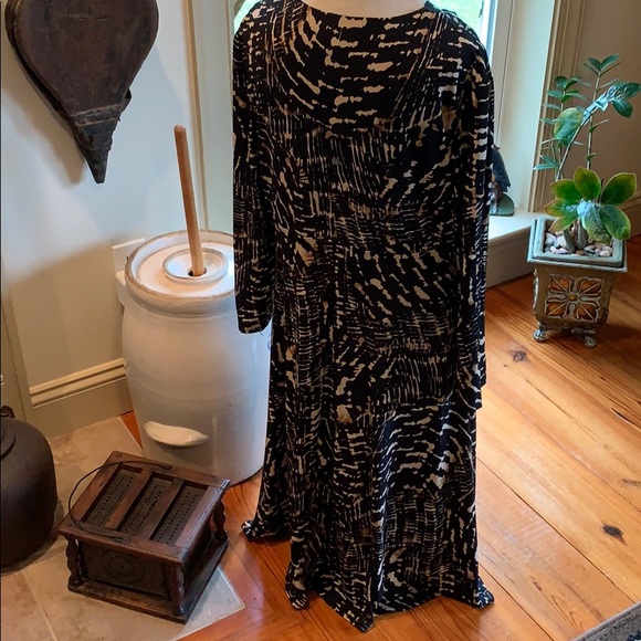 Chaps Dress XL Blk/Brown/Tan Pattern - Picture 4 of 7